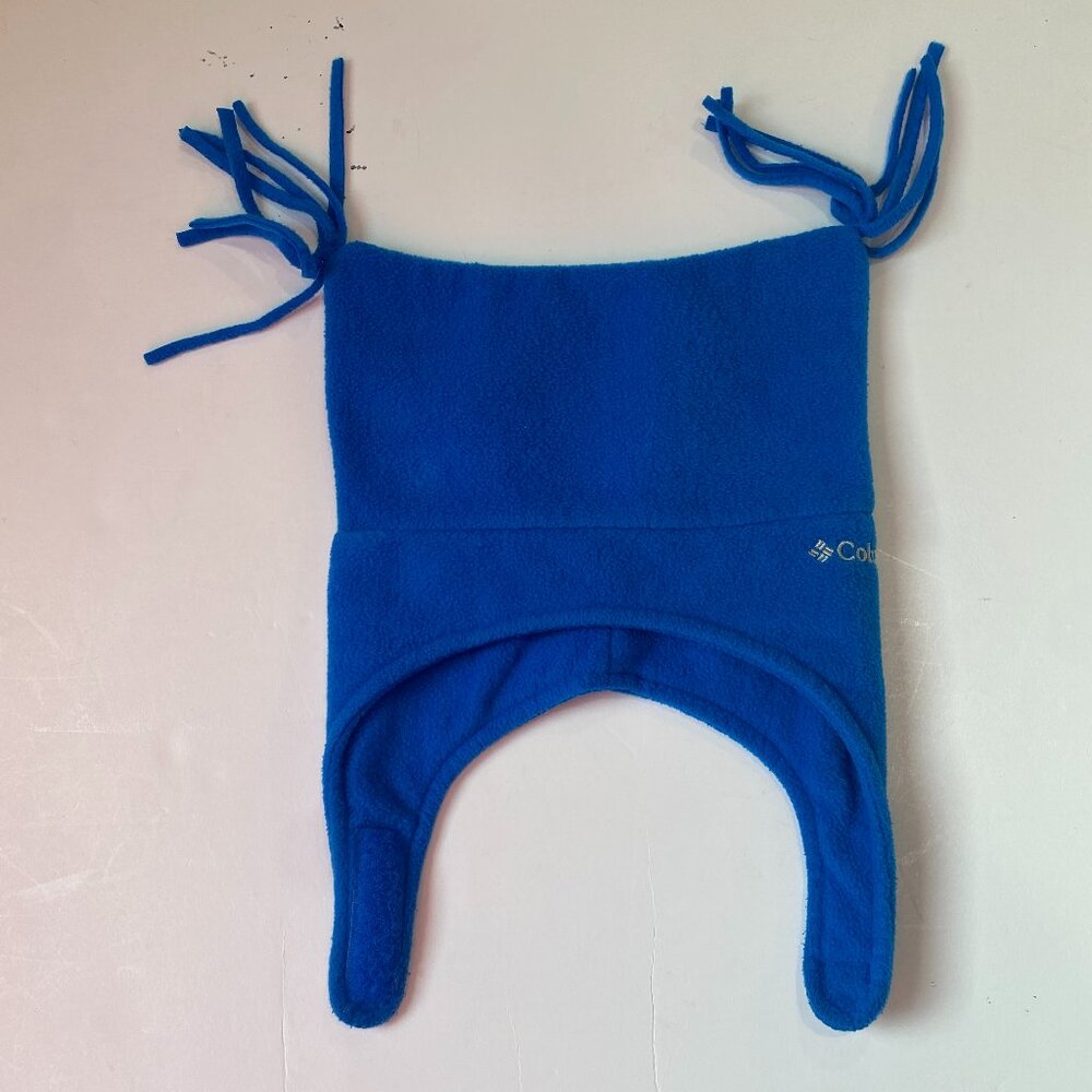 Columbia youth size small/medium blue fleece pigtail hat EUC.